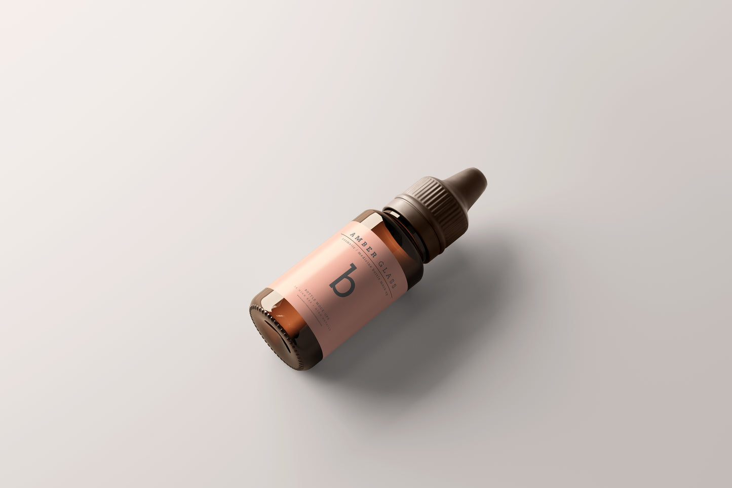 Amber Glass Dropper Bottle Mockups