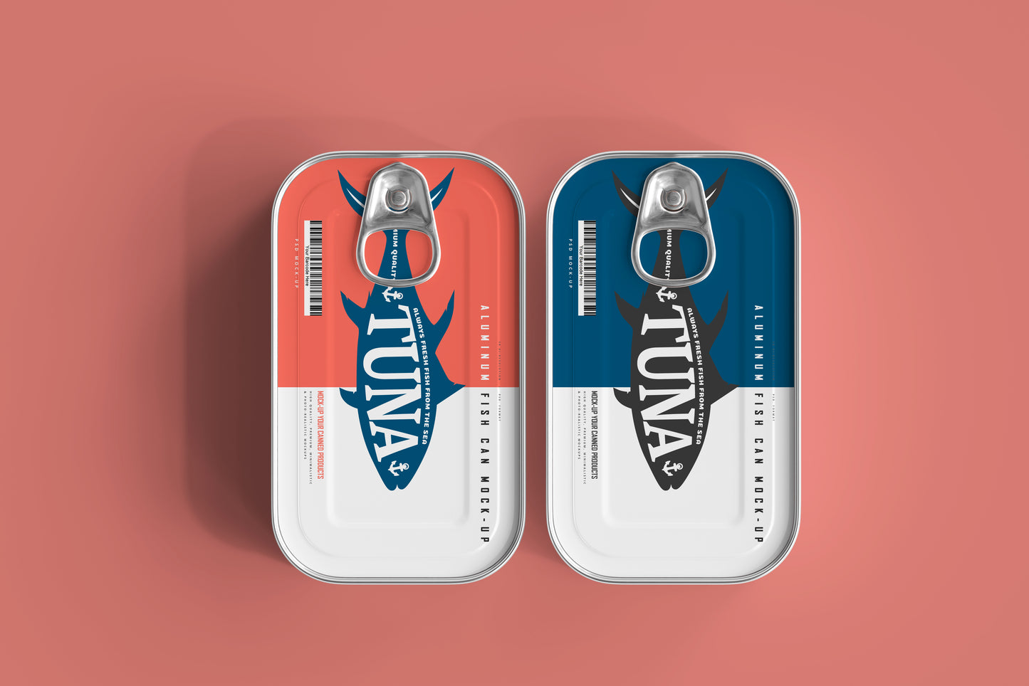 Aluminum Fish Can Mockup