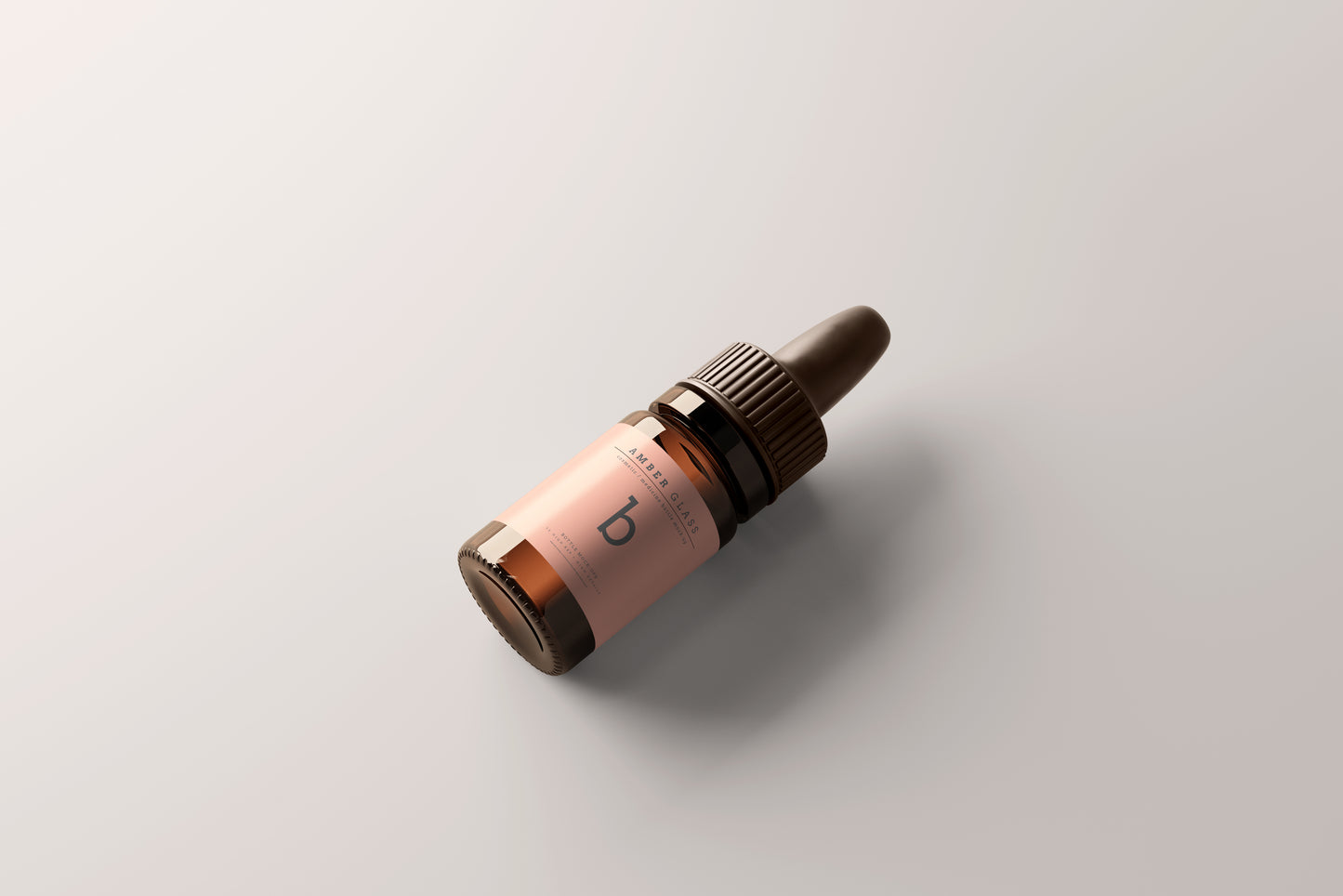 Amber Glass Dropper Bottle Mockups
