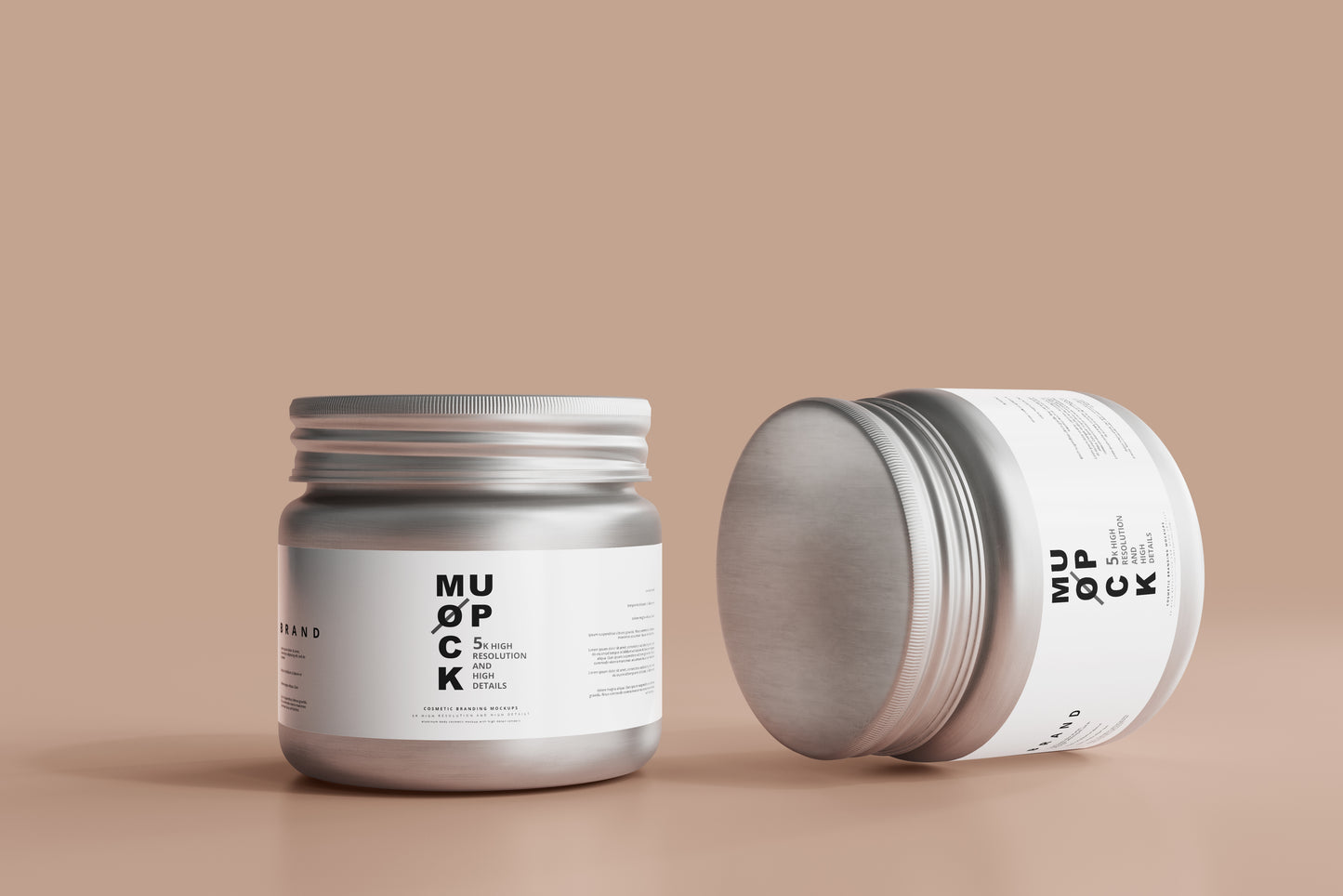 Aluminum Cosmetic Jar Mockup