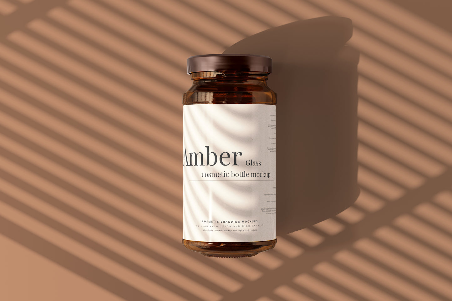 Amber Glass Jar Mockups