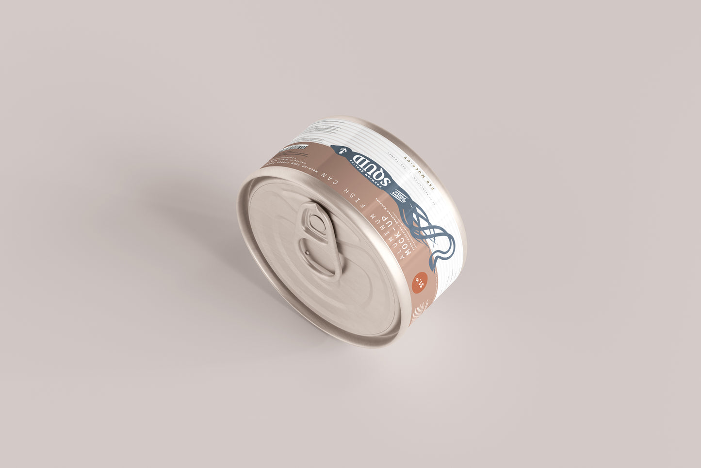Easy Open Small Aluminum Food Can Mockup