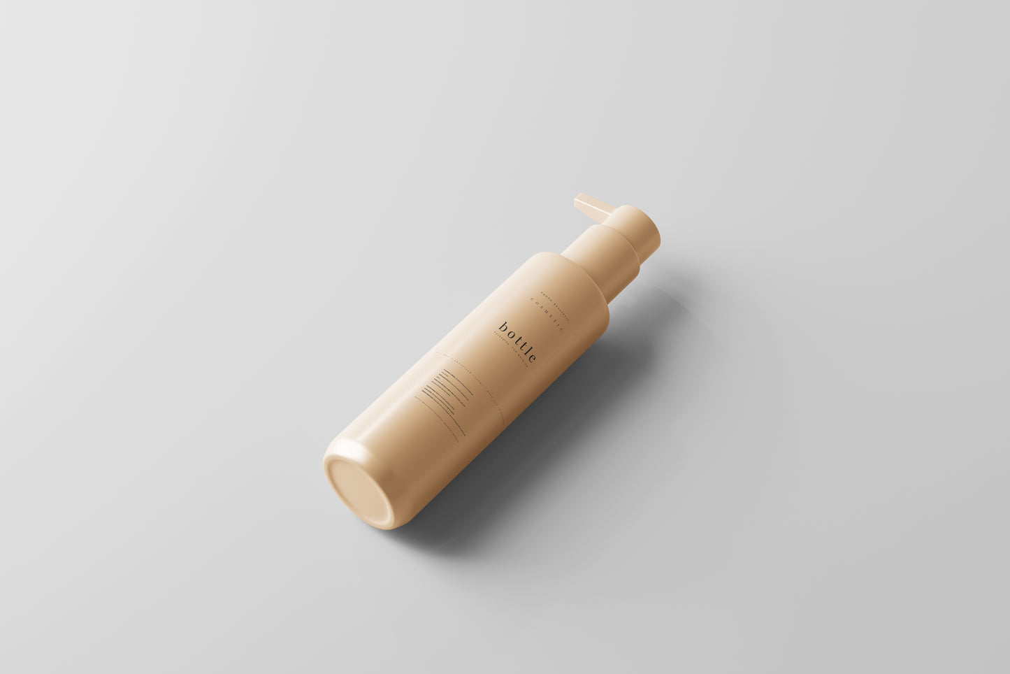 Slim Plastic Pump Dispenser Bottle Mockup