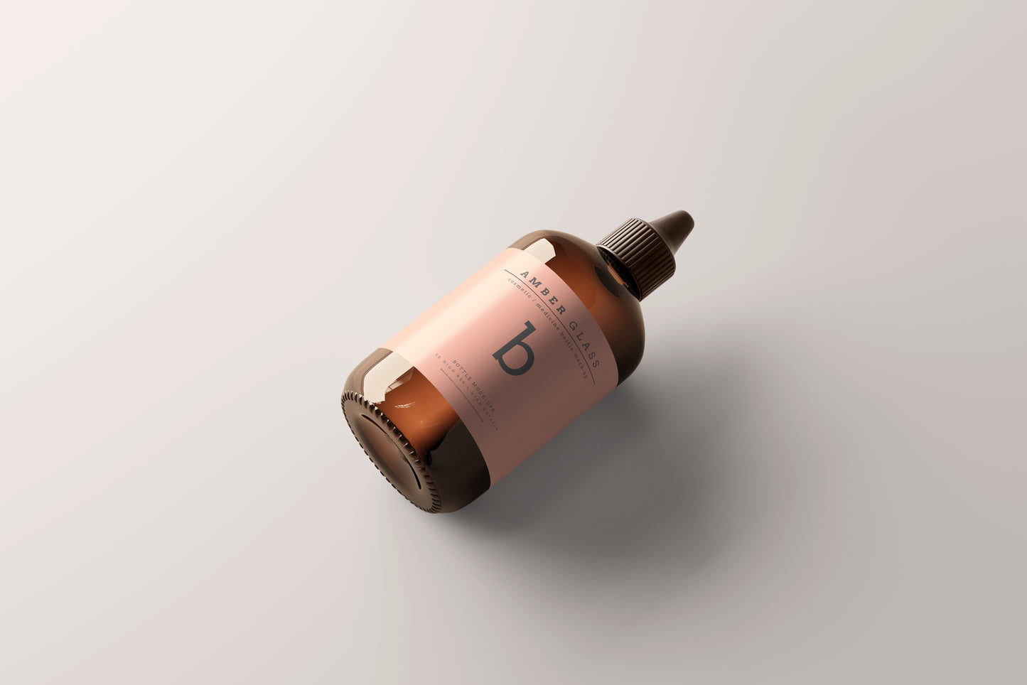 Amber Glass Bottle Mockups