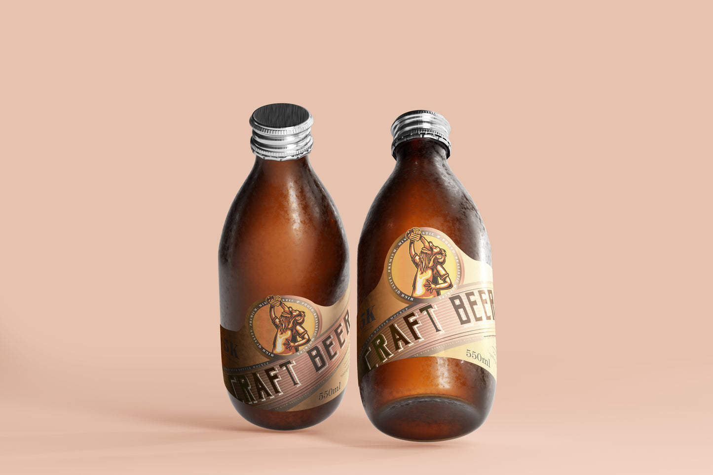 Cold Beer Bottle Mockups