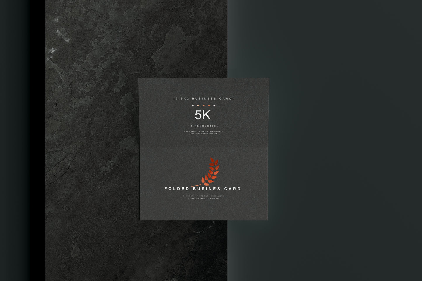 Folded Business Card Mockups
