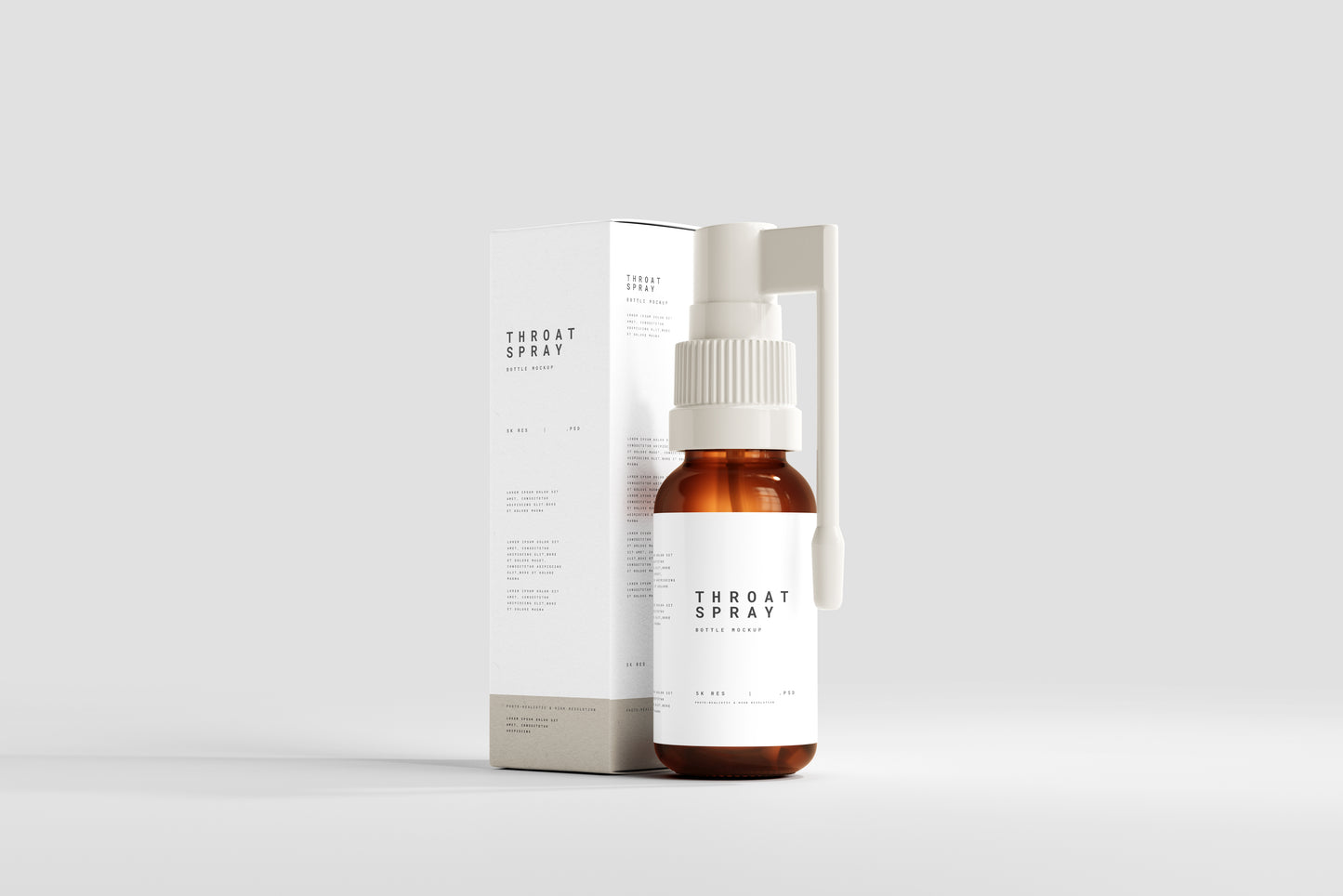 Throat Spray Pump Bottle Mock-Up