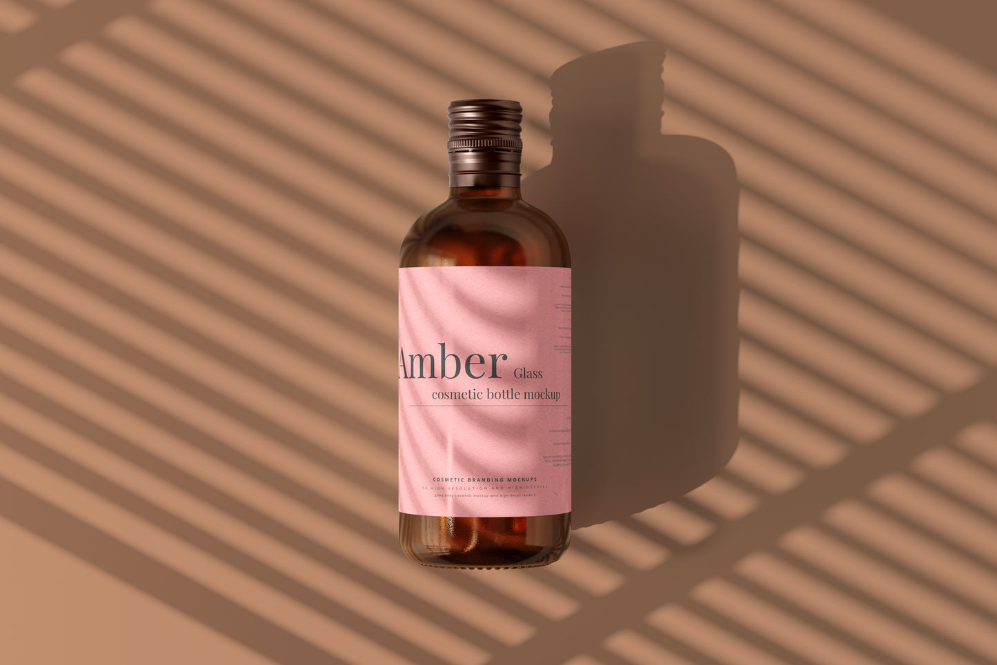 Amber Glass Bottle Mockups