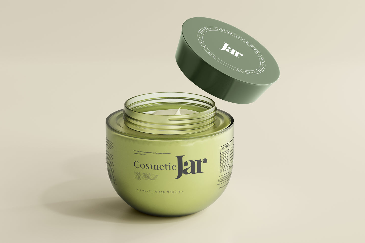Glass Cosmetic Jar Mockups