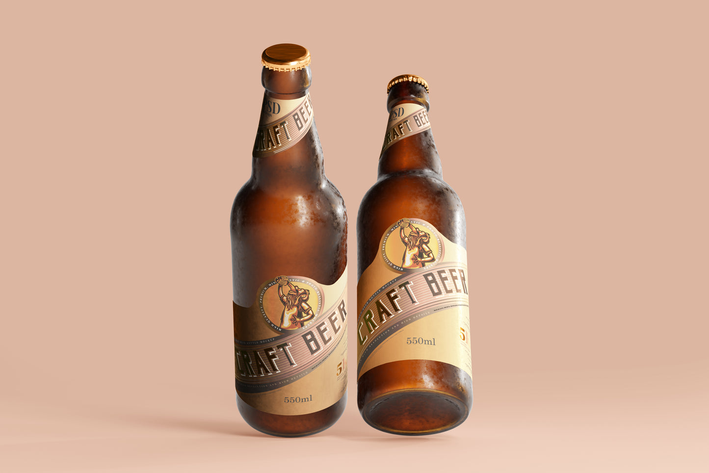 Cold Beer Bottle Mockups
