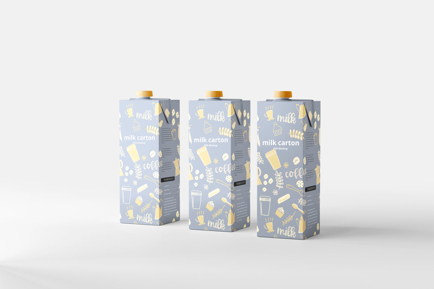 Milk Carton Box Mockup
