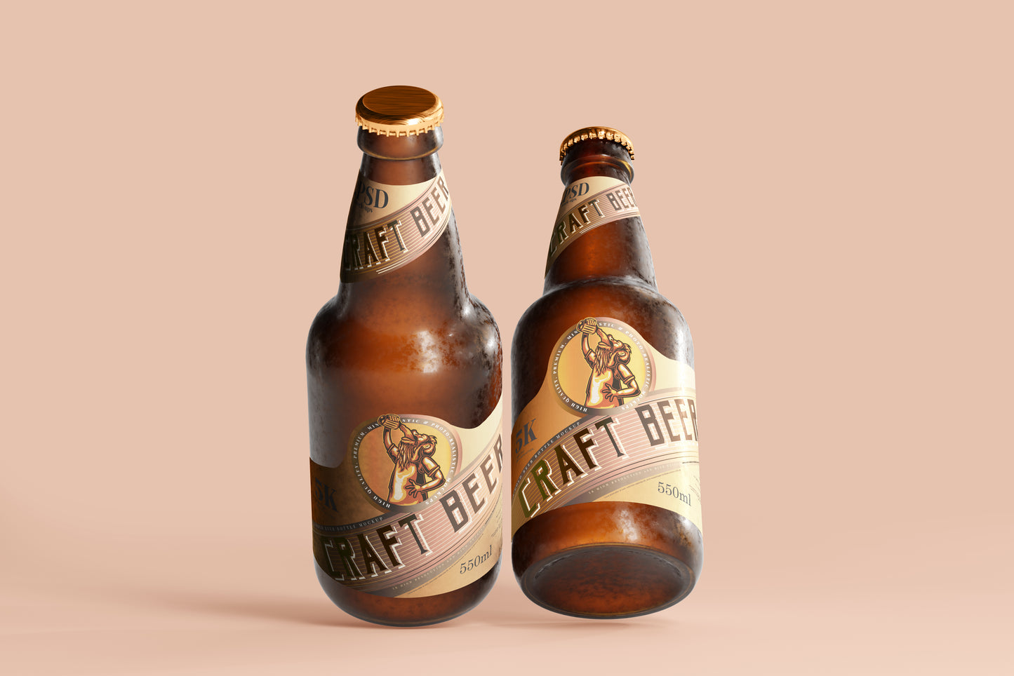 Cold Beer Bottle Mockups