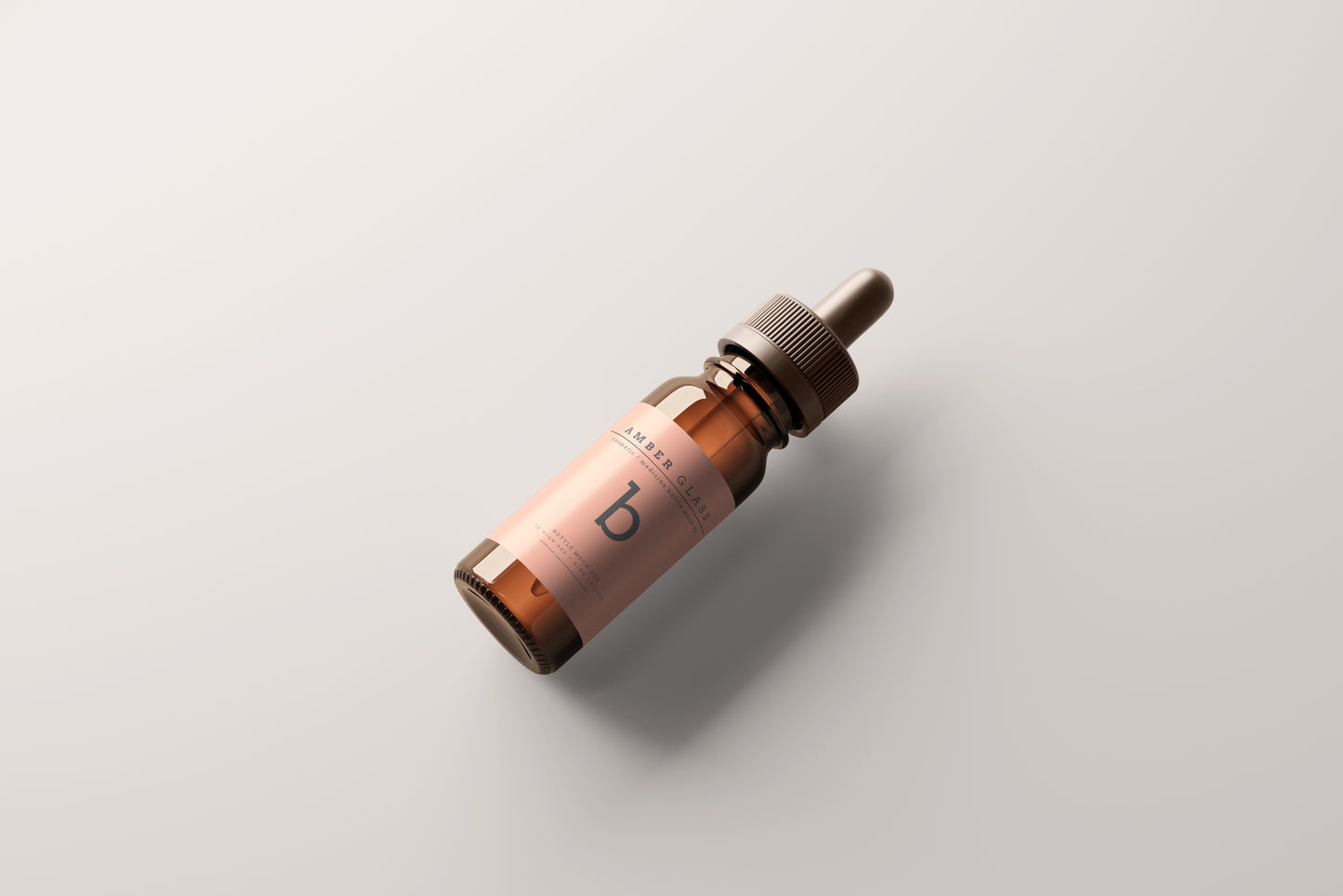 Amber Glass Dropper Bottle Mockups