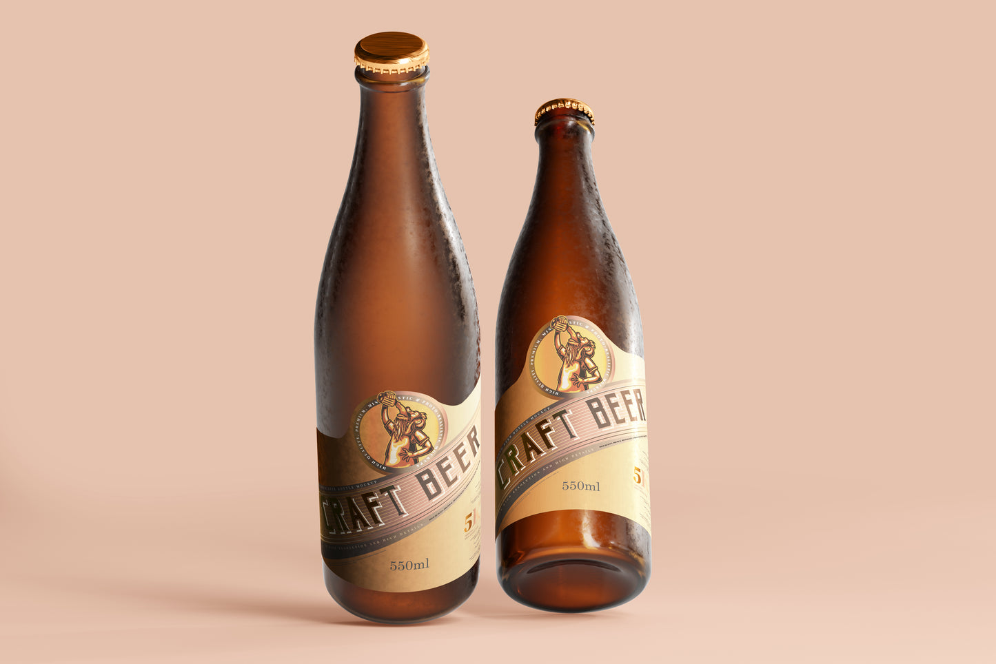 Cold Beer Bottle Mockups