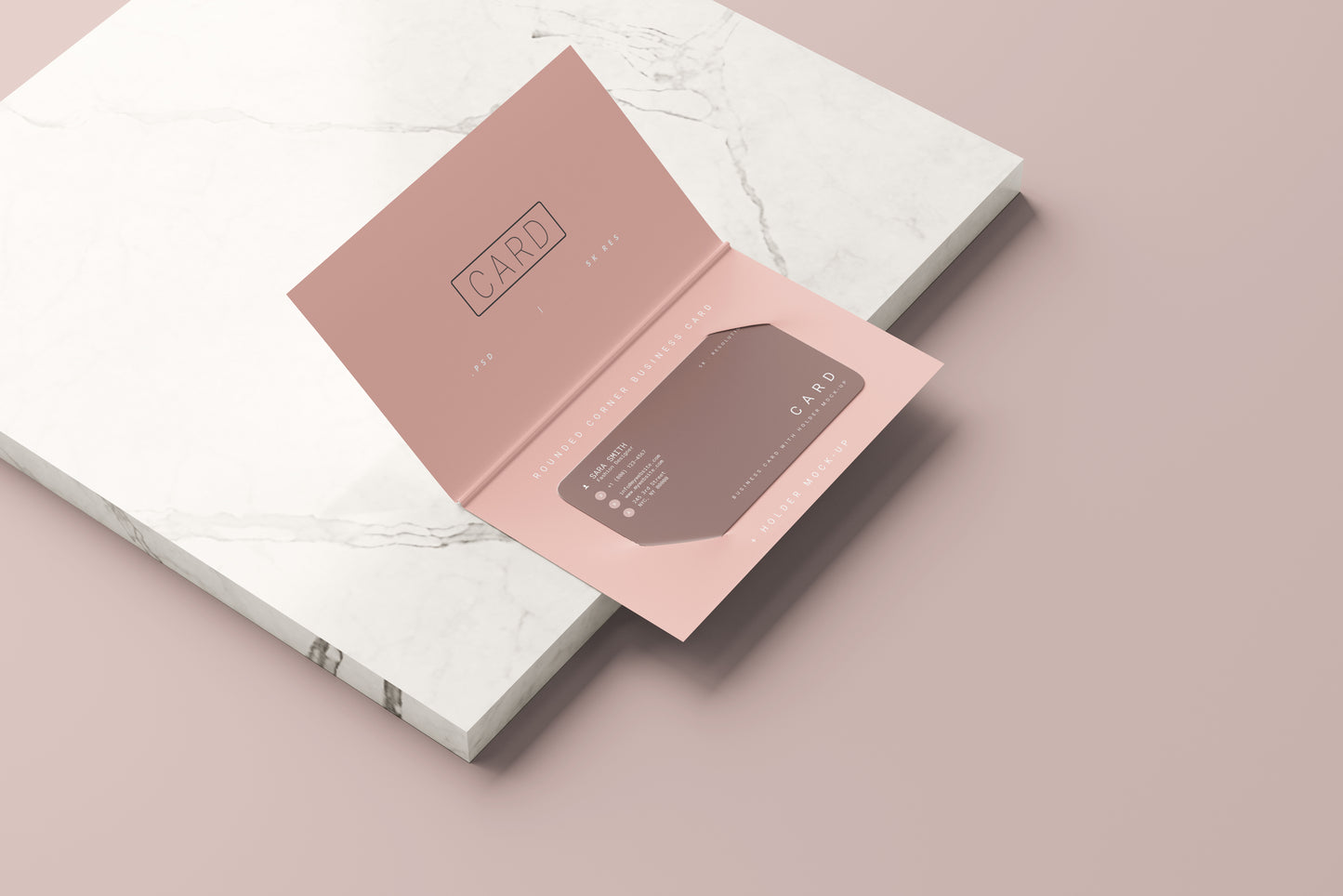 Business Card with Holder Mockup