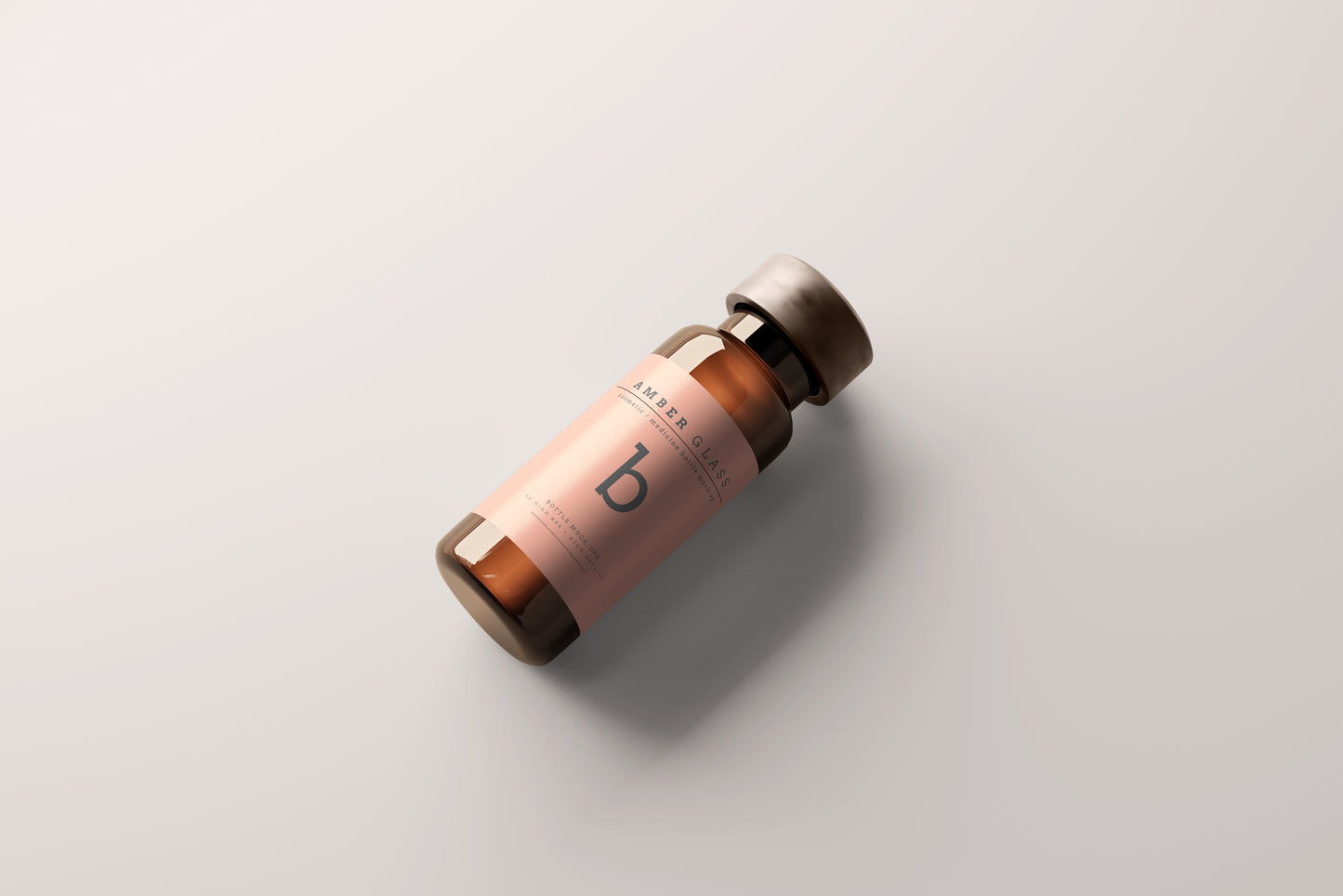 Amber Glass Vial Bottle Mockups