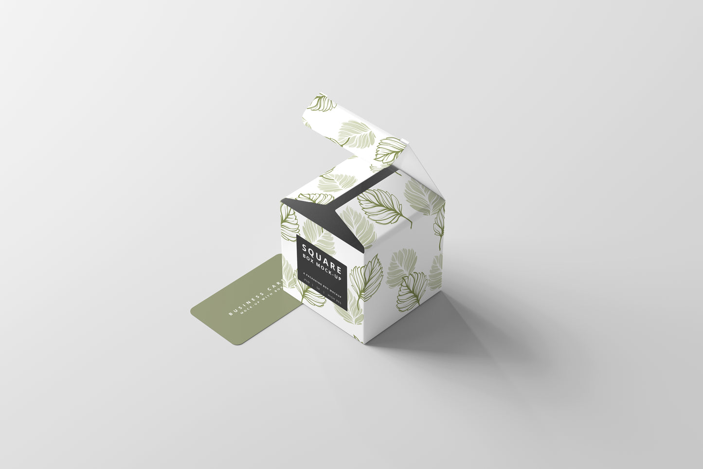 Square Product Packaging Box Mockups