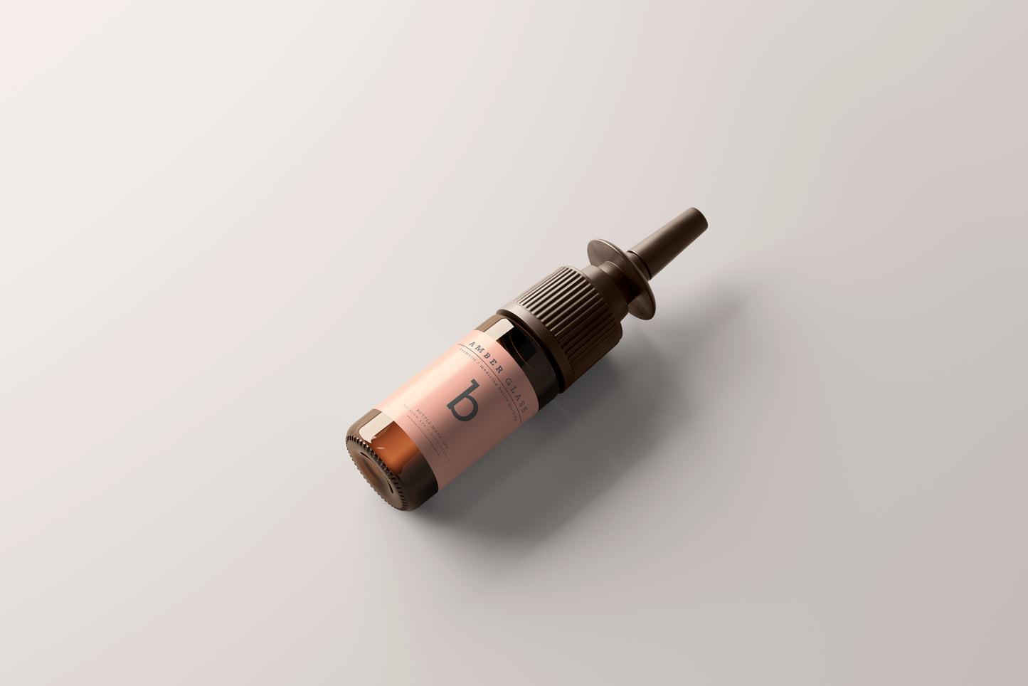Amber Glass Nasal Spray Bottle Mockups