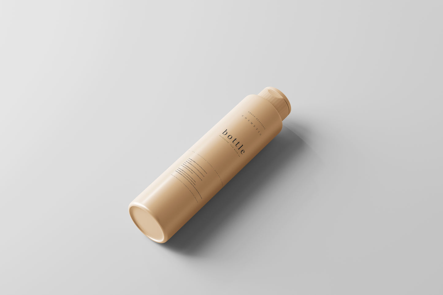 Slim Plastic Cosmetic Bottle Mockup