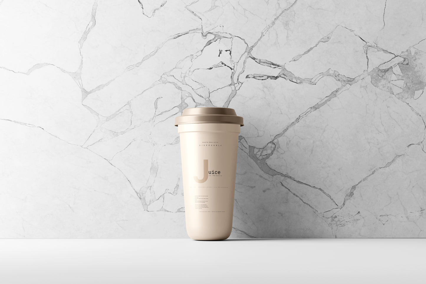 Disposable Plastic Cup Mockup