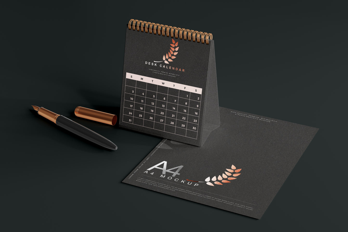Desk Calendar Mockup