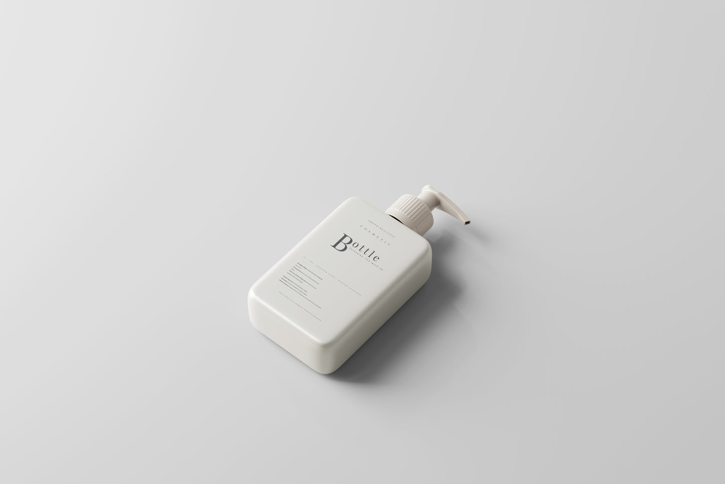 Square Pump Bottle Mockup
