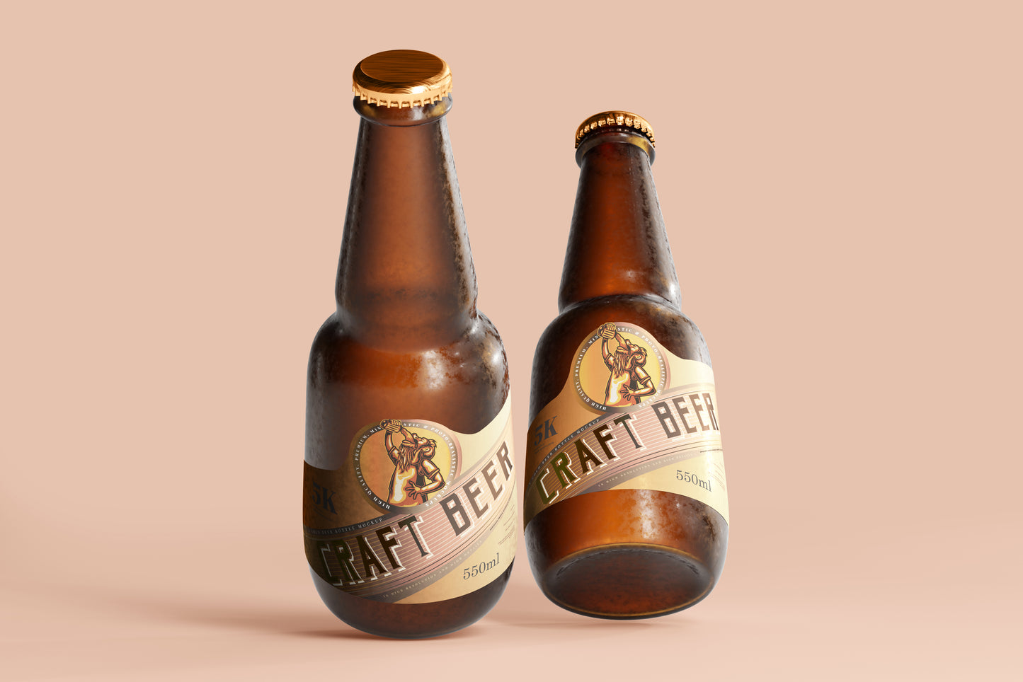 Cold Beer Bottle Mockups