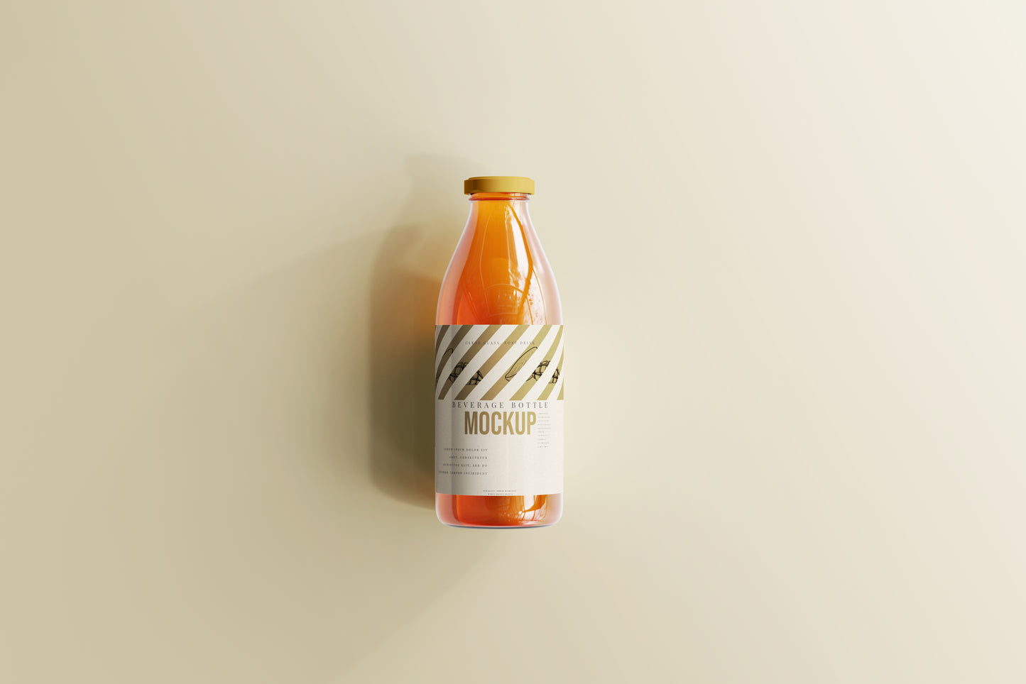 Soft Drink Glass Beverage Bottle Mockups