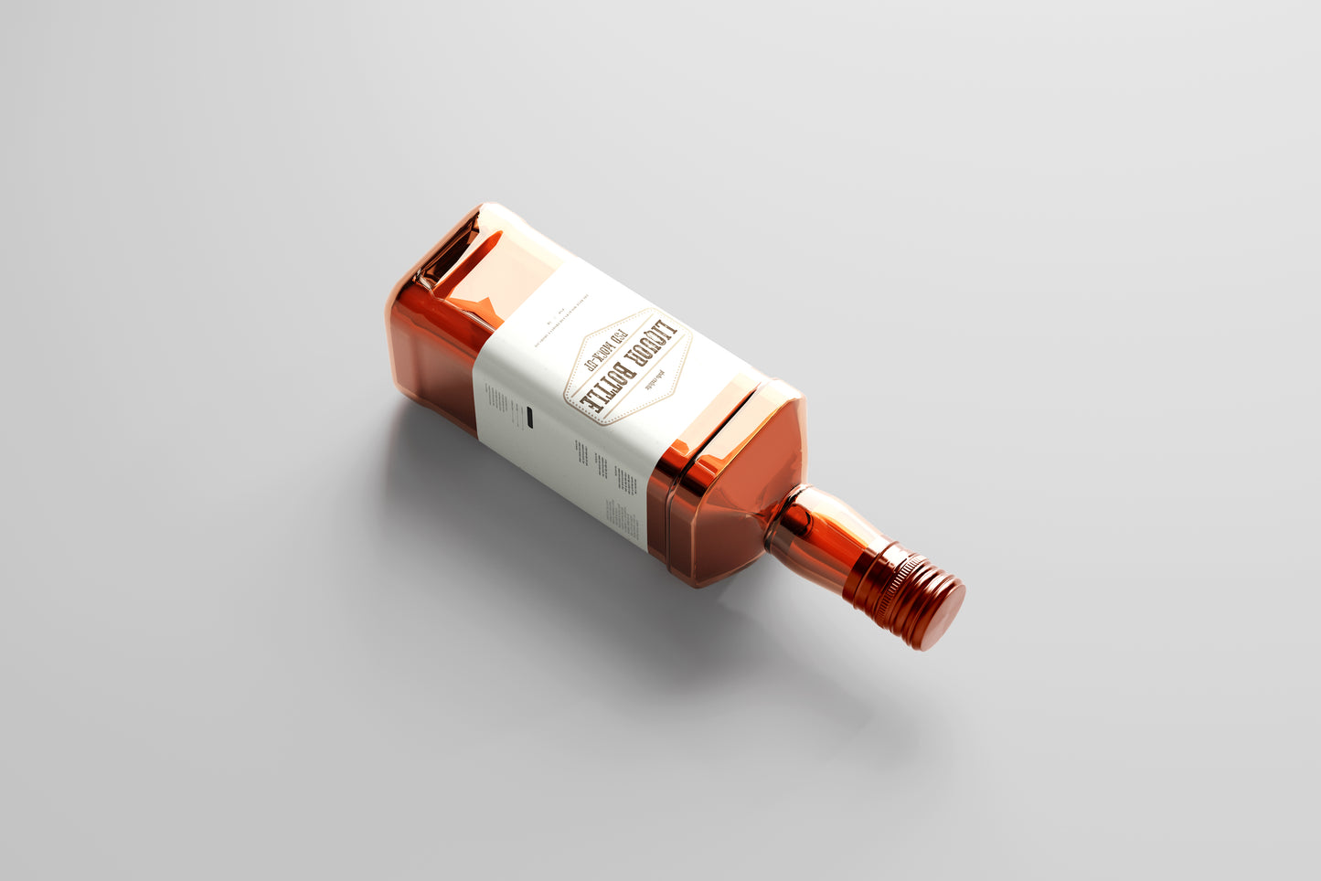 Square Hard Liquor Bottle Mockups