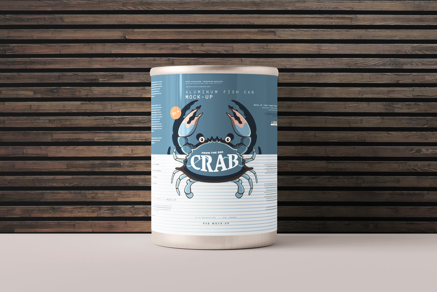 Easy Open Large Food Can Mockup