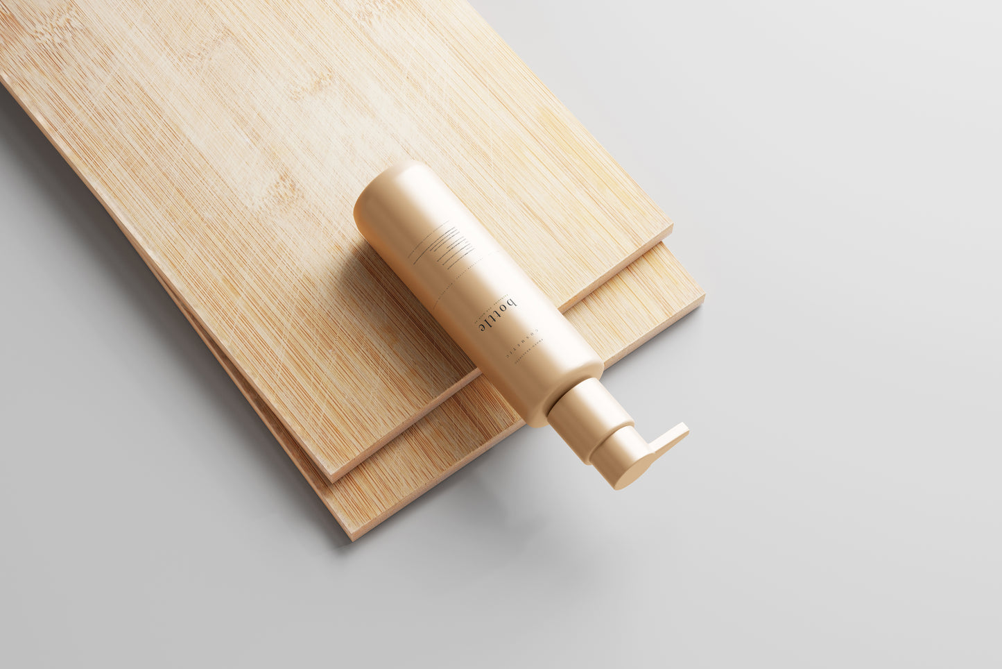Slim Plastic Pump Dispenser Bottle Mockup