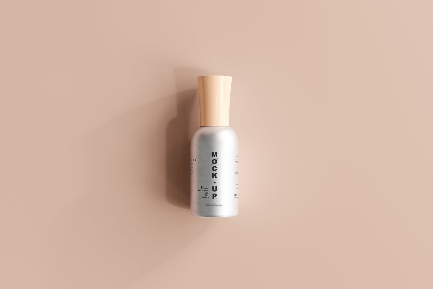 Aluminum Body Nail Polish Bottle Mockup