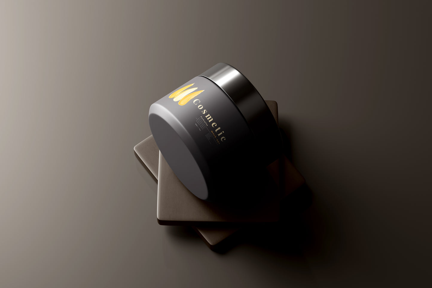 Dark Color Plastic Jar Mockup