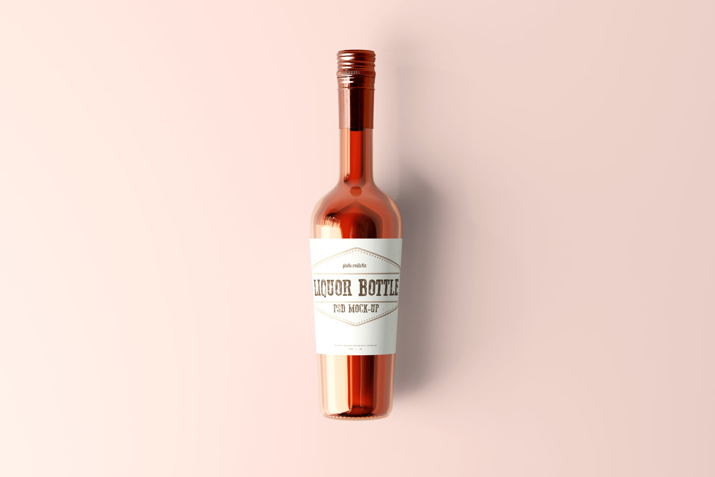Round Hard Liquor Bottle Mockups