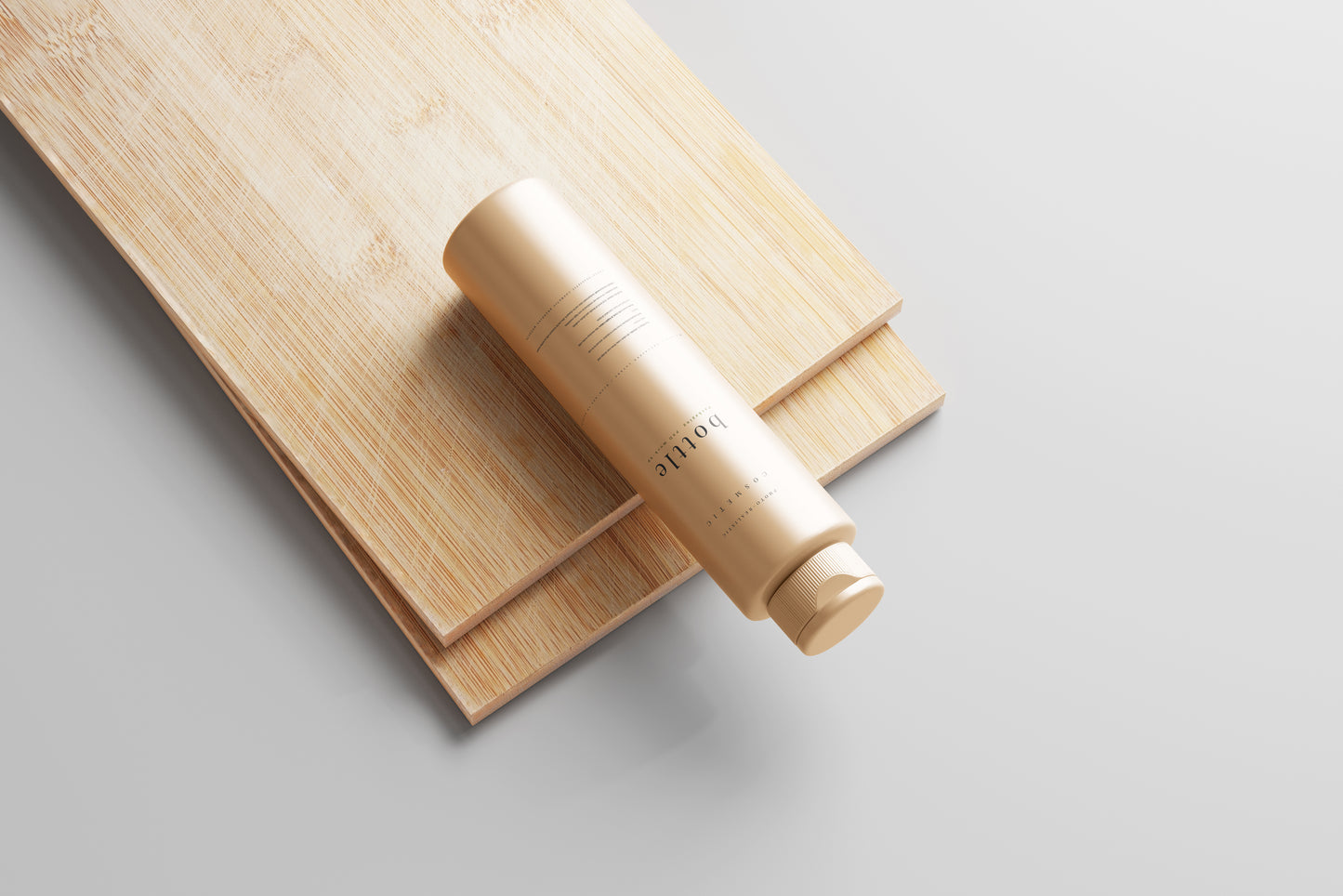 Slim Plastic Cosmetic Bottle Mockup