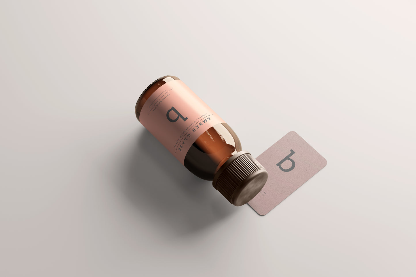 Amber Glass Bottle Mockups