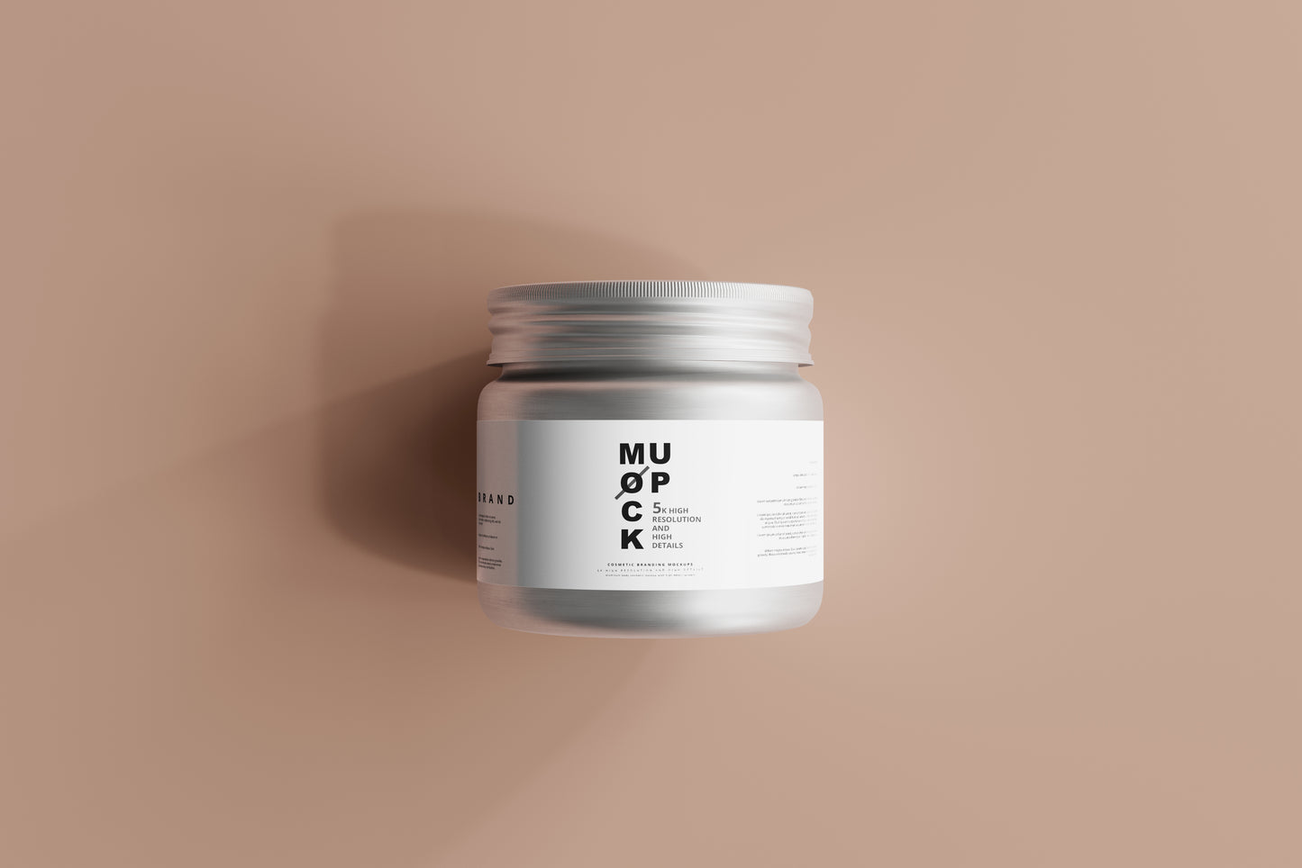 Aluminum Cosmetic Jar Mockup
