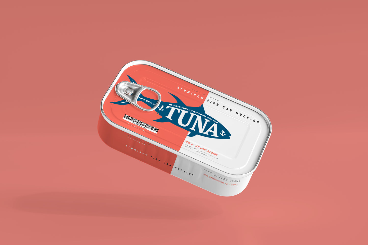 Aluminum Fish Can Mockup