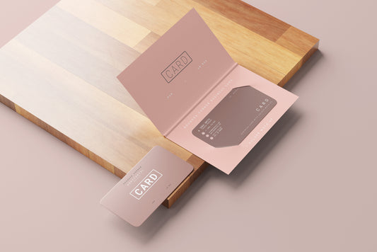 Business Card with Holder Mockup