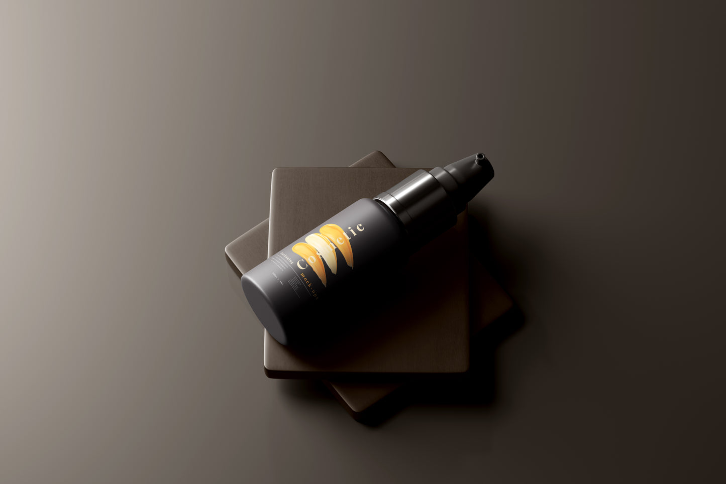 Dark Color Plastic Spray Bottle Mockup