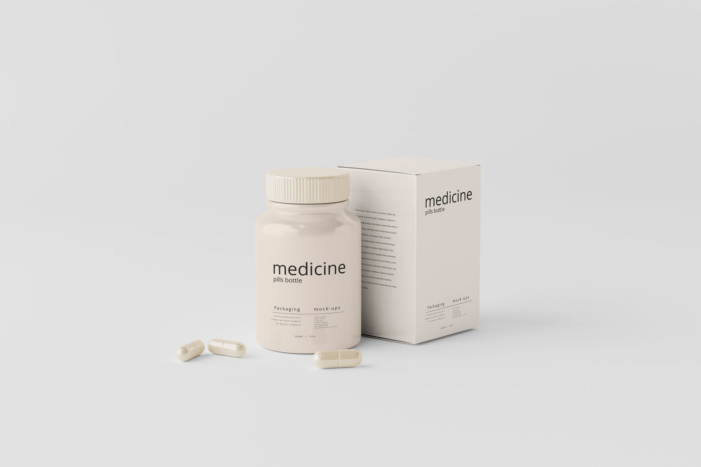 Capsules Bottle Mockups