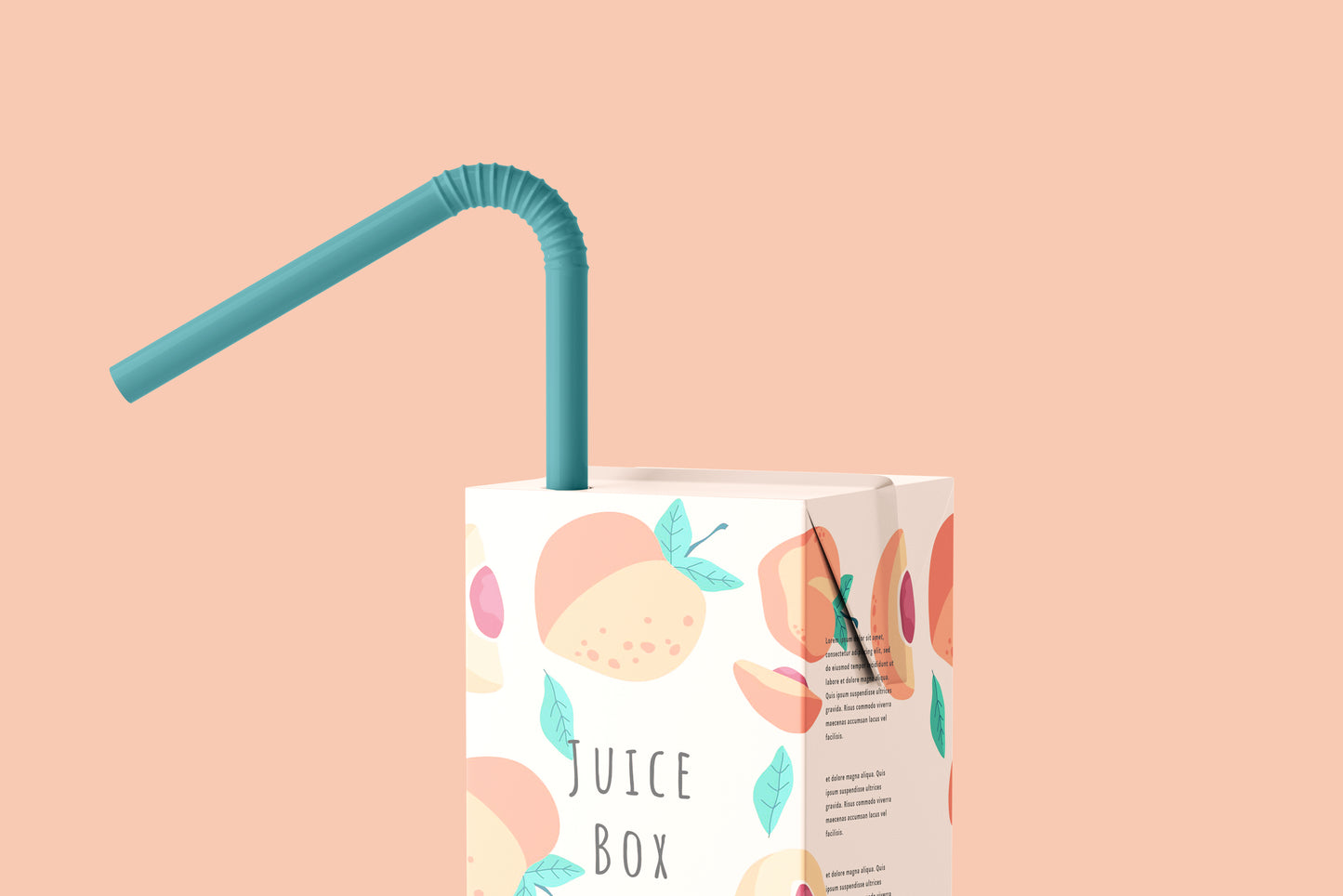 Juice Packet Carton Box Mockup