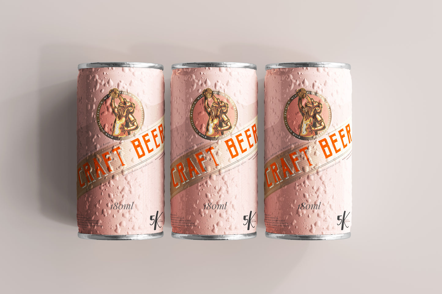 Small Soda or Beer Can Mockup with Condensation Effect