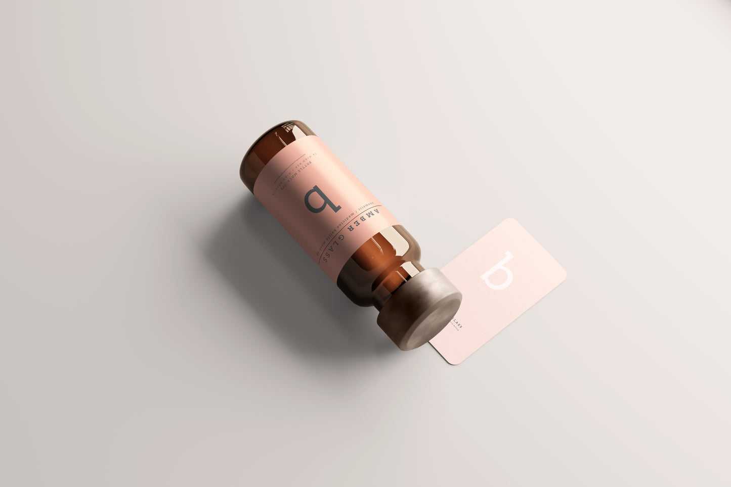 Amber Glass Vial Bottle Mockups