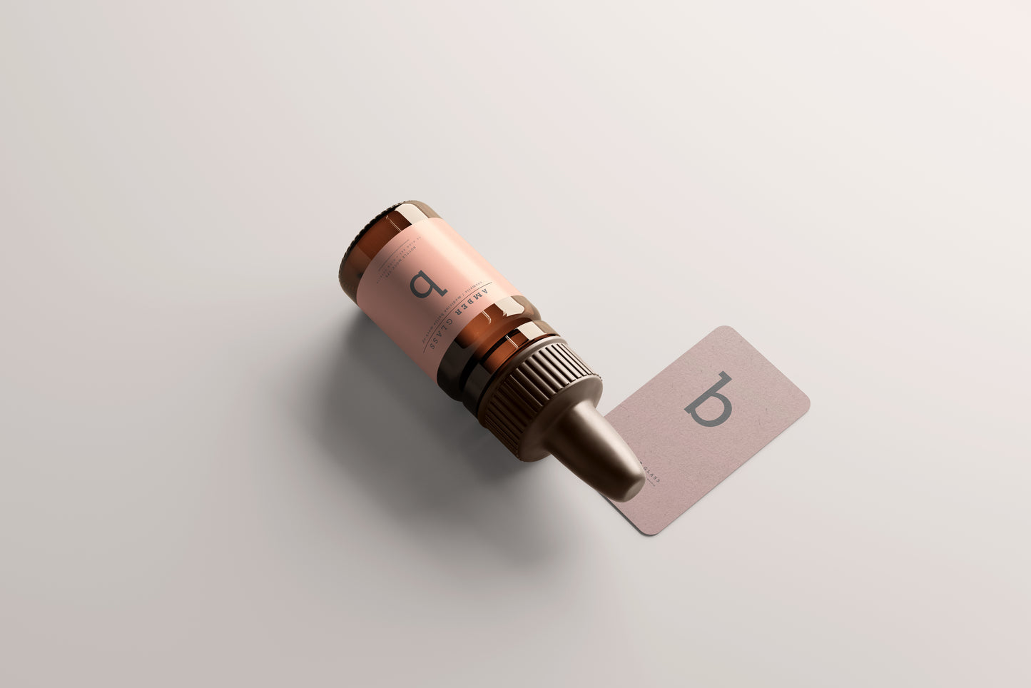 Amber Glass Dropper Bottle Mockups