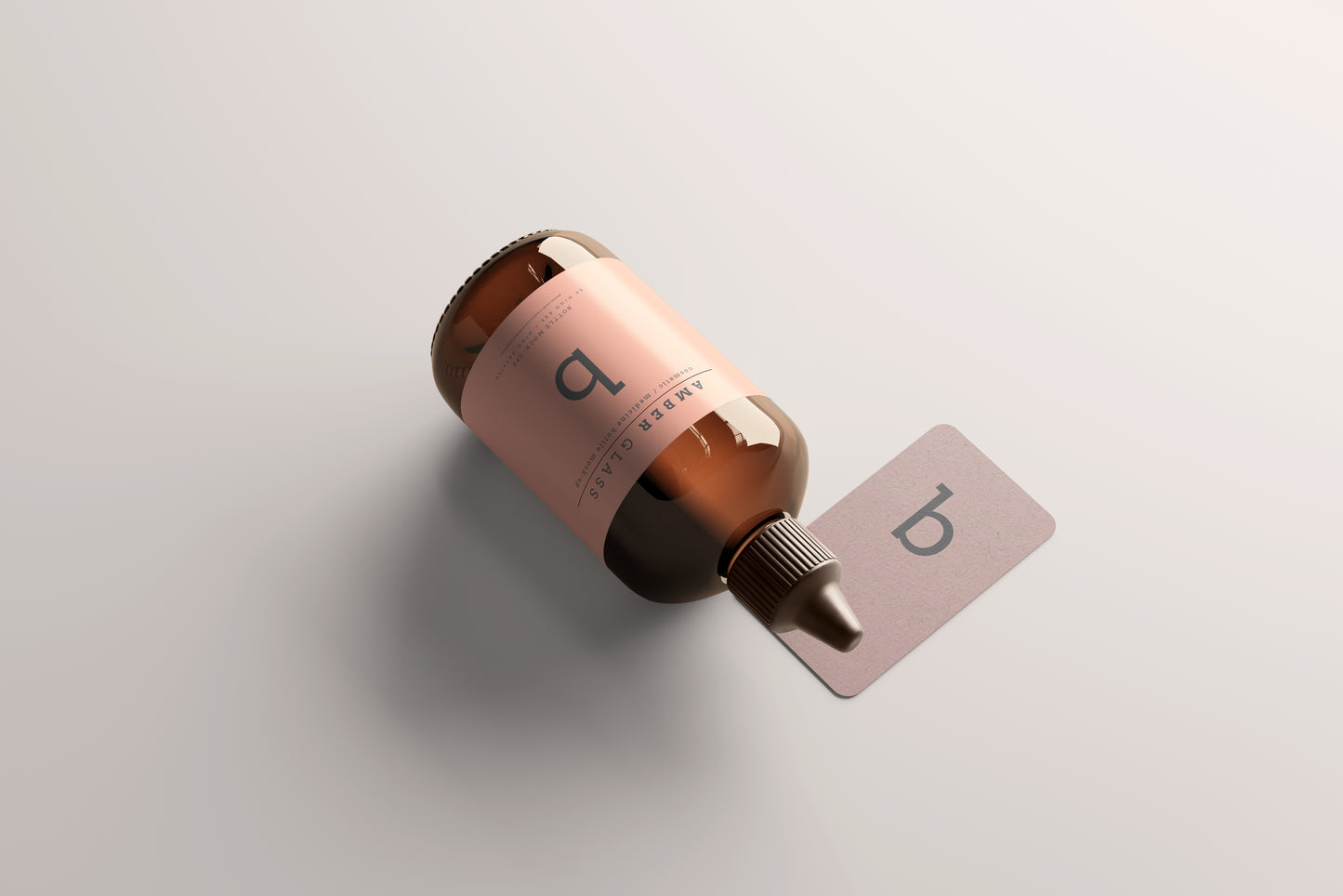 Amber Glass Bottle Mockups