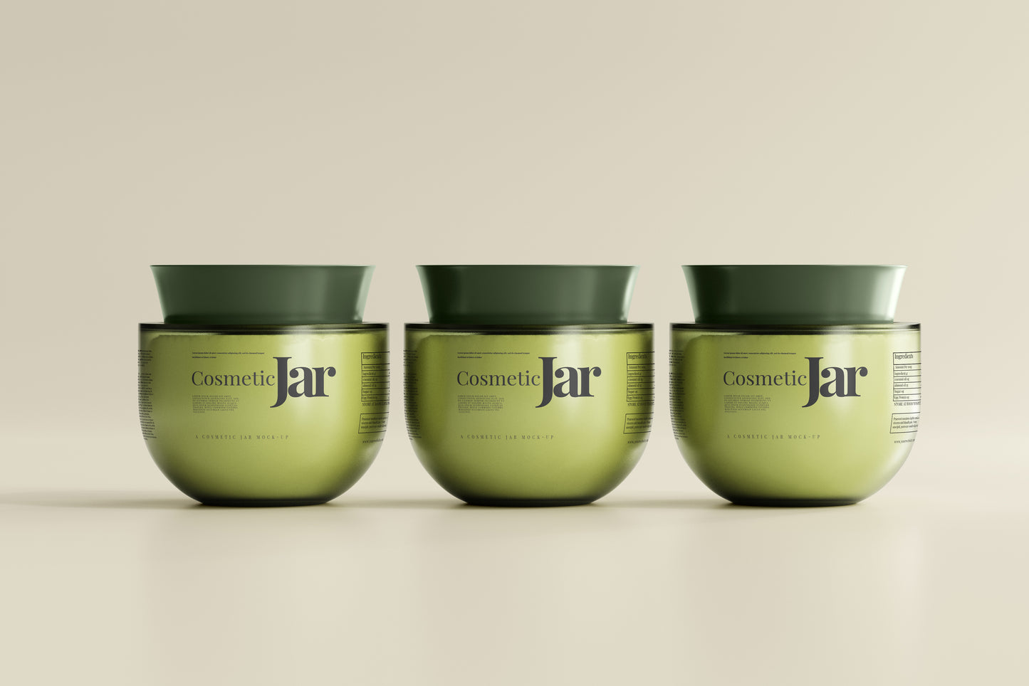 Glass Cosmetic Jar Mockups