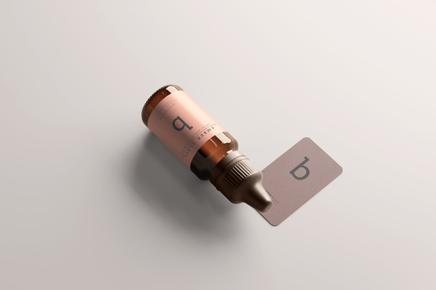 Amber Glass Dropper Bottle Mockups