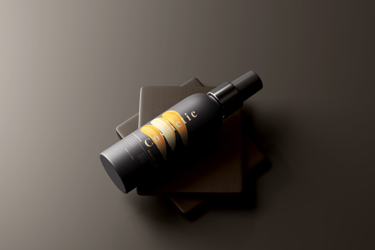 Dark Color Plastic Spray Bottle Mockup