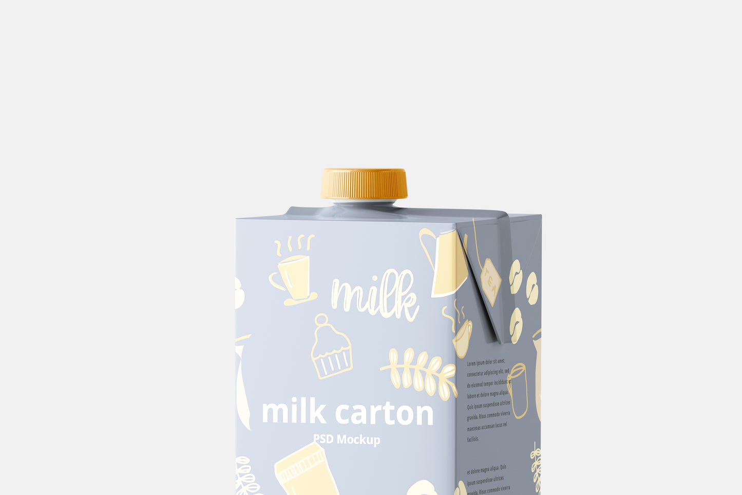 Milk Carton Box Mockup